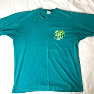 Vintage Tennis League T Shirt with a Slow Down/ Loosen Up logo